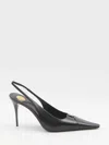 Saint Laurent Babylone Breteuil Slingback Pumps In Smooth Leather
