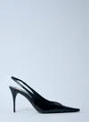 Saint Laurent Babylone 80 Leather Slingback Heels