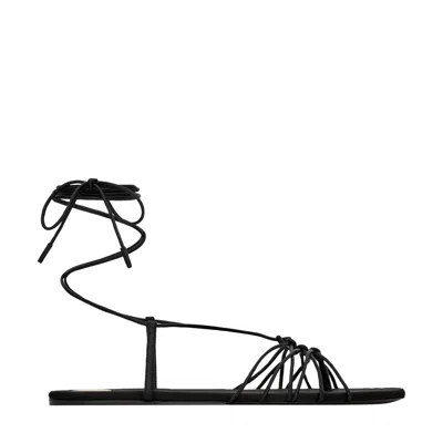 Saint Laurent Women Babylone Sandals In Black