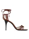 SAINT LAURENT WOMEN'S BABYLONE SANDALS IN SMOOTH LEATHER