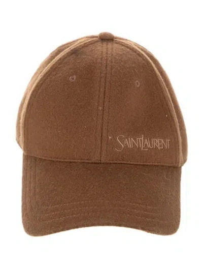 Pre-owned Saint Laurent Women's Baseball Cap W/ Tags In Brown