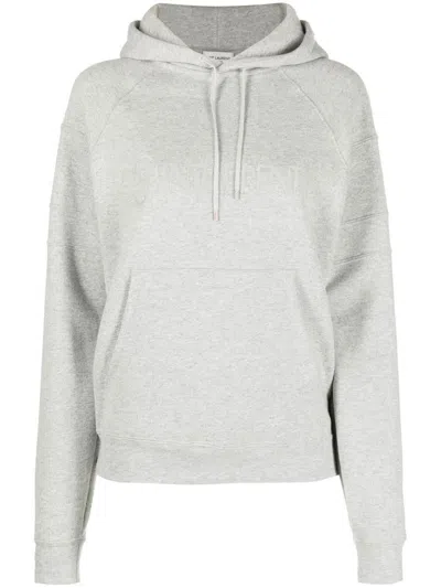 SAINT LAURENT WOMEN'S BASIC COTTON HOODIE