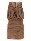 Saint Laurent Women's Biscuit Cupro Mini Dress