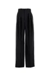Saint Laurent Women Black Canvas Pant In Blue