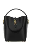 Saint Laurent Women Black Leather Le 37 Bucket Bag In Black