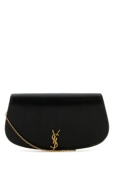 Saint Laurent Women Black Leather Voltaire Wallet