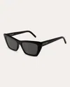 Saint Laurent Sl 276 Mica-001 Cateye Sunglasses In Black
