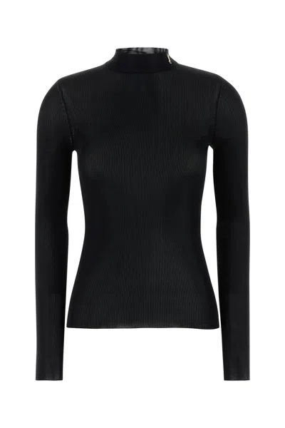 Saint Laurent Women Black Silk Top