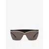 Saint Laurent Woman Sunglass Sl 614 Mask In Black