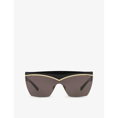 Saint Laurent Woman Sunglass Sl 614 Mask In Black