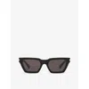 Saint Laurent Womens Black Sl633 Calista Cat-eye Frame Acetate Sunglasses In Black