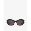 Saint Laurent Eyewear Cat In Black