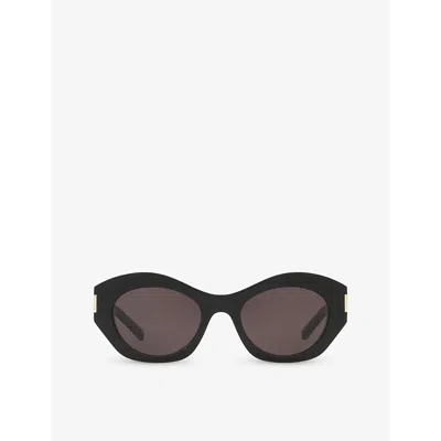 Saint Laurent Womens Black Sl639 Cat-eye Frame Acetate Sunglasses