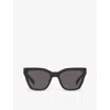 Saint Laurent Black Cat Eye Ladies Sunglasses Sl 641 001 52 In Black
