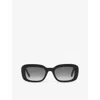 Saint Laurent Womens Black Slm130 Square-frame Acetate Sunglasses In Black