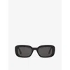 Saint Laurent Womens Black Slm130 Square-frame Acetate Sunglasses In Black