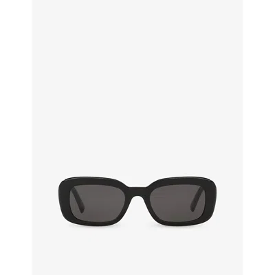 Saint Laurent Womens Black Slm130 Square-frame Acetate Sunglasses