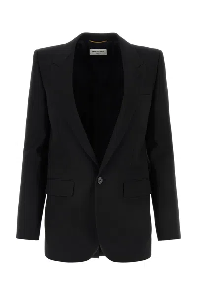 Saint Laurent Women Black Wool Blazer