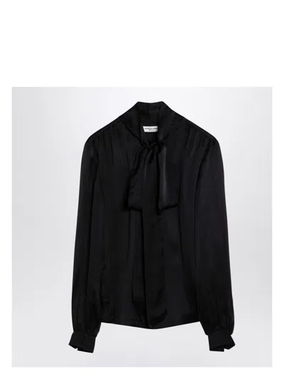 Saint Laurent Women's Blouse Top In Black