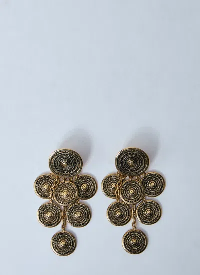 Saint Laurent Women Bo Medailles Pendant Earrings