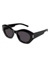 SAINT LAURENT WOMEN'S BOLD GEOMETRIQUE CAT-EYE SUNGLASSES