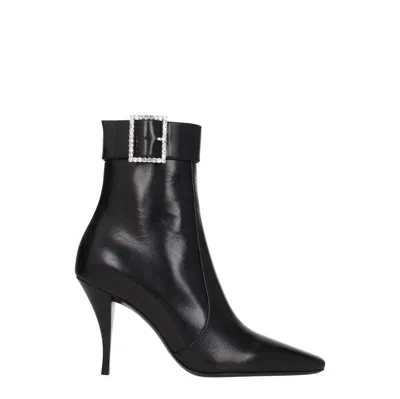 Saint Laurent Women's Boots Black Leather