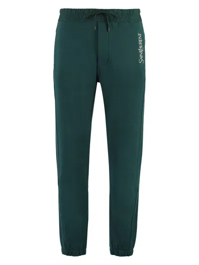SAINT LAURENT WOMEN'S BOTTLE COTTON JOGGERS