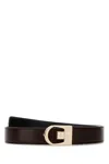 Saint Laurent Brown Leather Reversible Belt