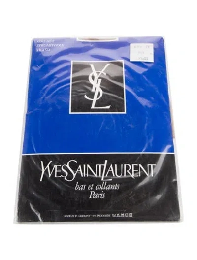 Pre-owned Saint Laurent Women's Brown Nylon Yves  Stockings