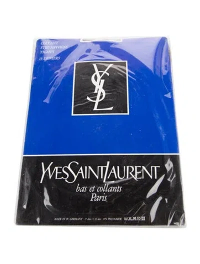 Pre-owned Saint Laurent Women's Brown Nylon Yves  Stockings
