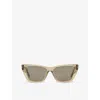 Saint Laurent Mica Cat-eye Sunglasses In Brown