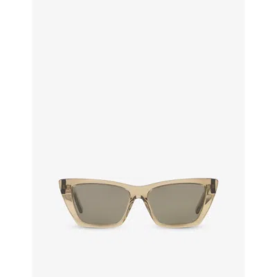 Saint Laurent Mica Cat-eye Sunglasses In Black