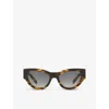 SAINT LAURENT SAINT LAURENT WOMEN'S BROWN SLM94 CAT-EYE FRAME ACETATE SUNGLASSES