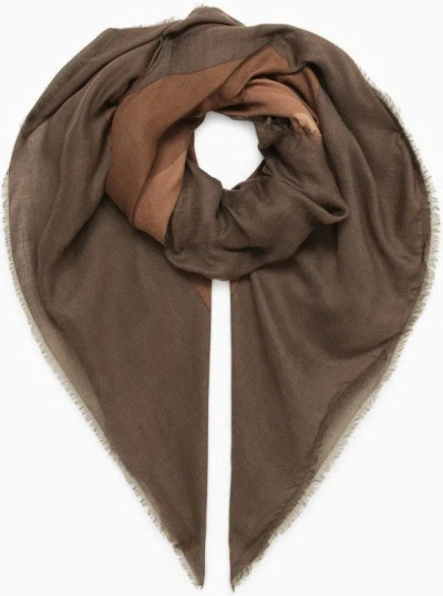 Saint Laurent Women's Brown/beige Modal Scarf | 7605923y668