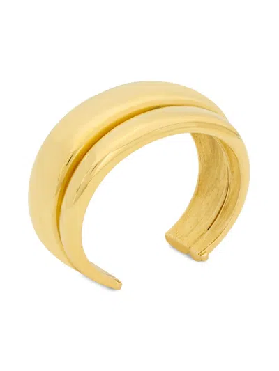 Saint Laurent Women's Bumpy Stacked Cuff In Metal In Gold