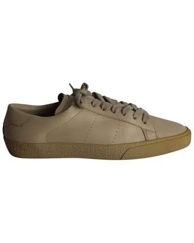 Saint Laurent Women's Calfskin Leather Sl/06 Court Classic Low-top Sneaker  (authentic Pre-loved) In Brown