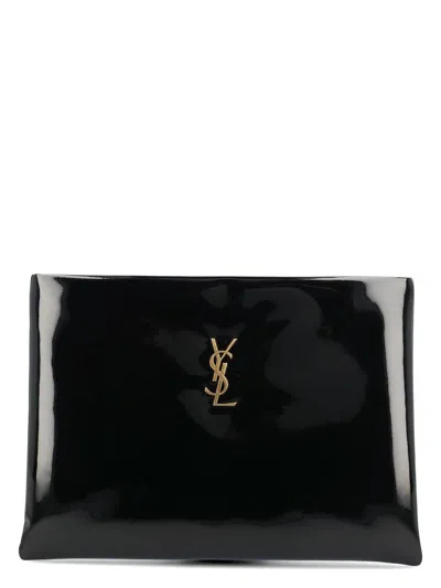 Saint Laurent Women's Calipso Large Pouch In Nero