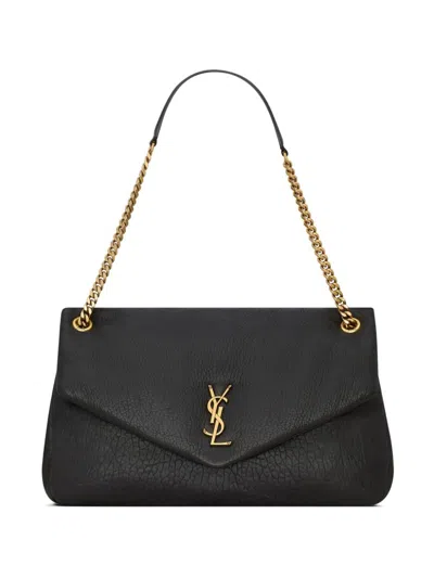Saint Laurent Women Calypso Large Leather Shoulder Bag