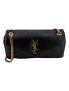 Saint Laurent Calypso Leather Shoulder Bag In Black