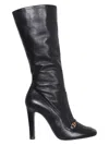 Saint Laurent Camden Boots In Shiny Grained Leather In Black