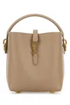 Saint Laurent Women Cappuccino Leather Mini Le 37 Bucket Bag