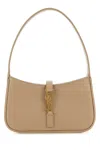 Saint Laurent Women Cappuccino Leather Mini Le 5 Ã 7 Handbag In Brown