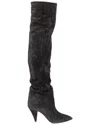 Saint Laurent Women's Cashmere Era 85 Over-the-knee Boot, Size 38 (authentic  Pre-loved) In Animal Print