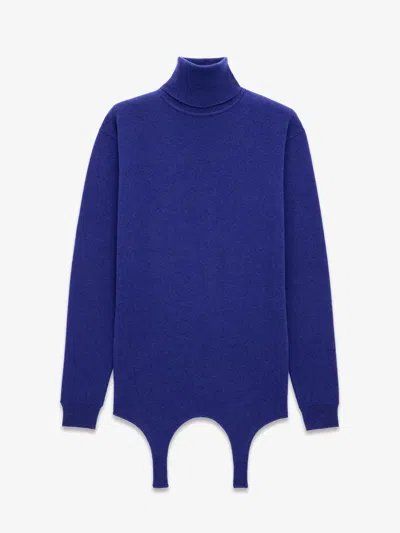 Saint Laurent Women Cashmere Sweater With Garter Detail