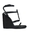 Saint Laurent 100mm Cassandra Sandals In Black