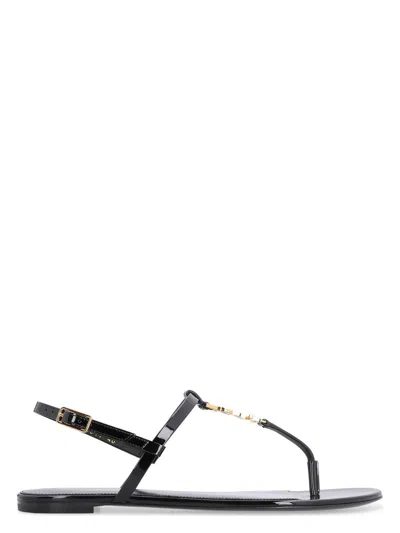 SAINT LAURENT WOMEN'S CASSANDRA F E SAN VER S/ORO A SANDAL