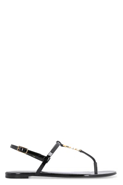 SAINT LAURENT WOMEN'S CASSANDRA SANDALS FLAT