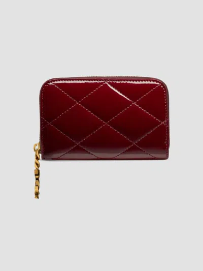 Saint Laurent Women's Cassandre Bijou Change Purse In Patent Leather In Red
