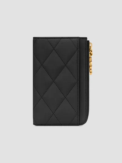 Saint Laurent Women's Cassandre Bijou Zip Card Case In Black