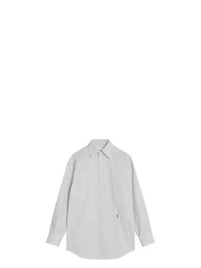 Saint Laurent Women's Cassandre Black/white Pinstripe Shirt | Size Fr 36 | 835517y6k55 Color 9787